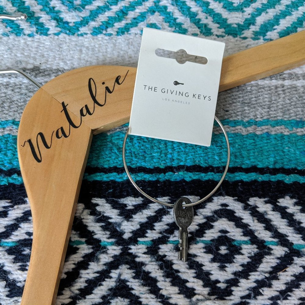 "Dream" Silver Key Bracelet | The Giving Keys NWT